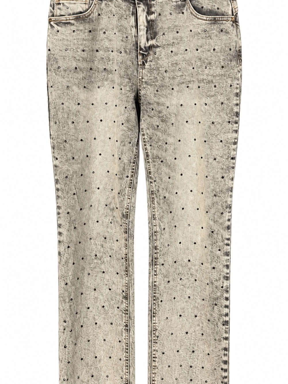 Democracy Ab Solution Women’s Size 8 Gray Rhinestone Straight Leg Jeans